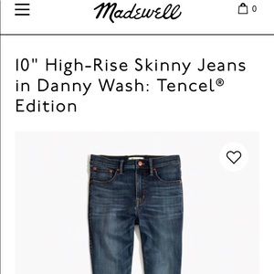 Madewell high rise skinny jeans